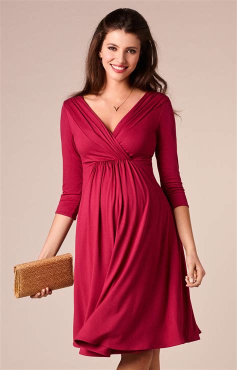 Willow Maternity Dress Raspberry Pink Maternity Wedding Dresses