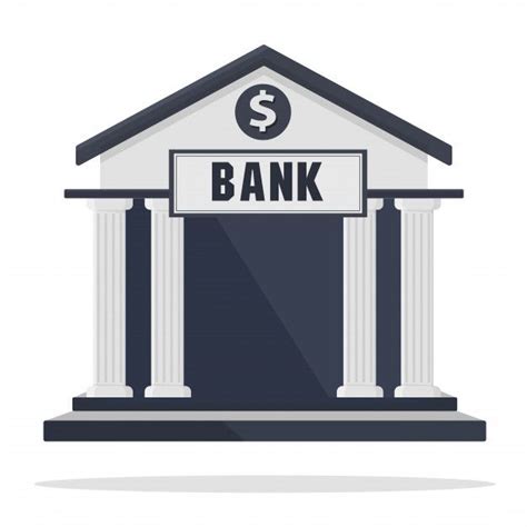 Bank Building Icon Isolated On White Premium Vector Free Vector