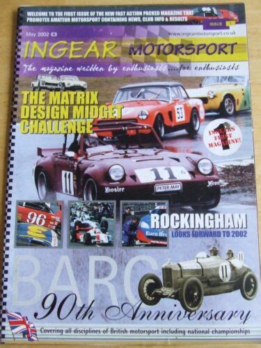 Ingear Motorsport Magazine May 2002 Matrix Design Midget Challenge Rockingham Ba Ebay