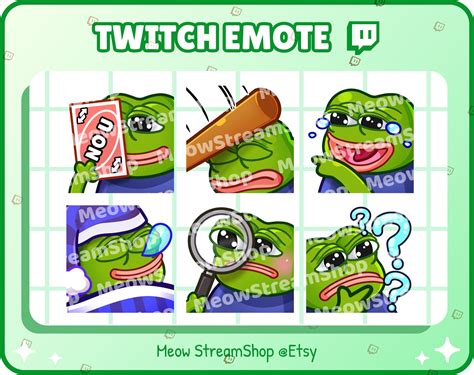 Twitch Emote Cute Peepo Meme Emotes Pack 4 NO U Bonk Etsy Sweden