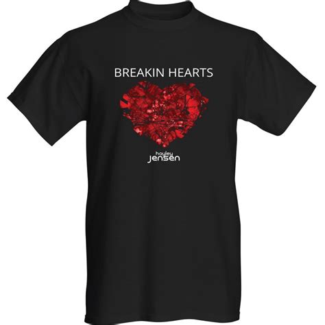 Hayley Jensen ‘breakin Hearts T Shirt Black Unisex Hayley Jensen