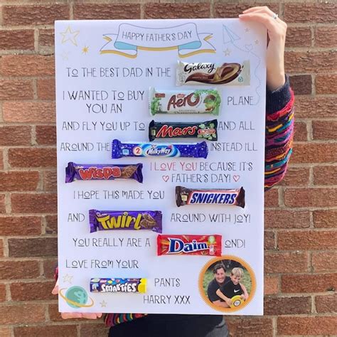 Personalised Xl Fathers Day Chocolate Message Board Etsy Uk