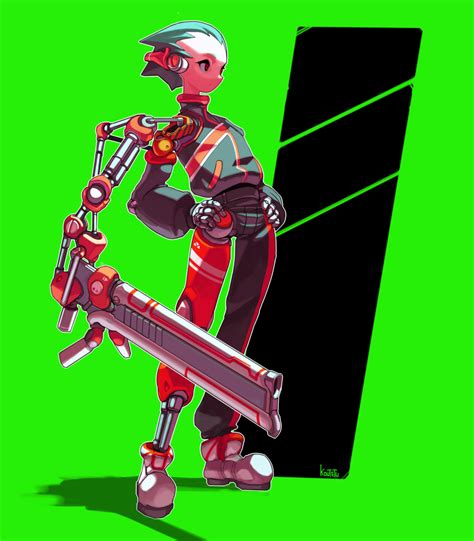 Koutetu Yarou Original Absurdres Highres 1girl Cyberpunk Cyborg Extra Arms Full Body