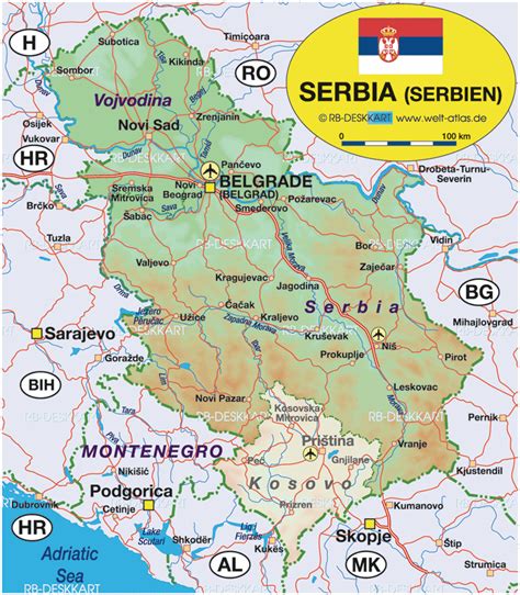 Map Of Serbia Map In The Atlas Of The World World Atlas