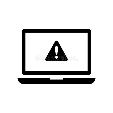 Computer Alert Mark Vector Icon Illustration Stock Vector