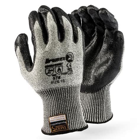 Taeki5 Black Nitrile Palm Coated On Grey