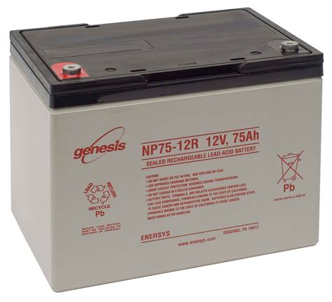 EnerSys Genesis NP75-12 VRLA 12 Volt 75Ah Battery