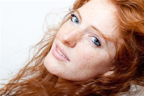 X Blue Eyes Freckles Girl Woman Face Redhead Mia Sollis Wallpaper