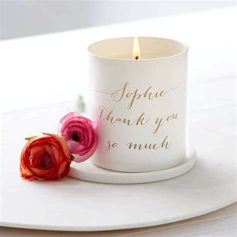 personalised thank you scented candle by illumer candles personalized candles scented candles