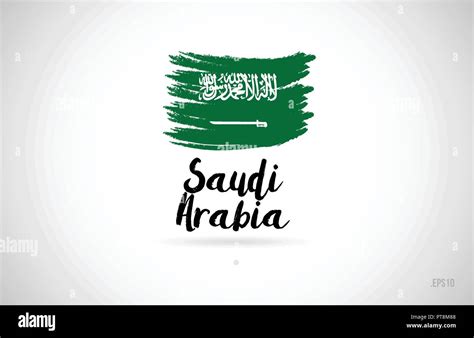 Saudi Arabia Country Flag Concept With Grunge Design Suitable For A