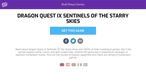Dragon Quest Ix Sentinels Of The Starry Skies Multi Playergames