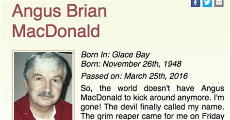 Canadian Man Writes His Own Hilarious Obituary