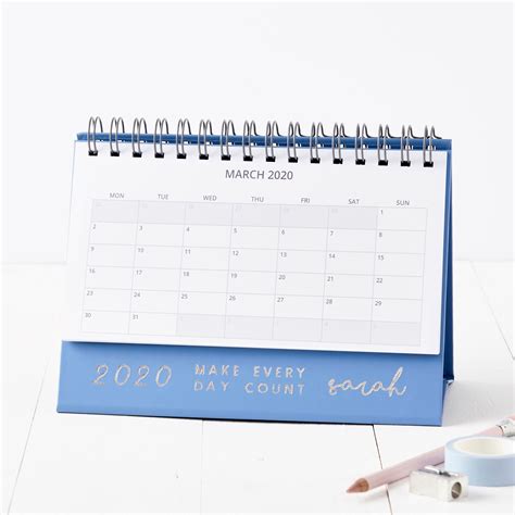 Desk Calendar 2021 Personalised Yearmon