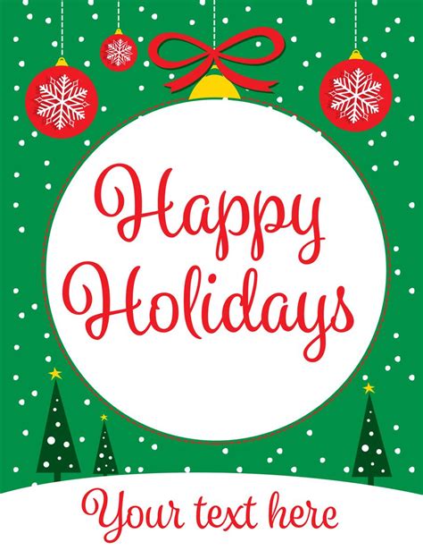 Happy Holidays Retail Poster 18 X 24 Large