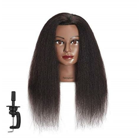 Traininghead 100 Real Hair Afro Mannequin Head Hairdresser Training