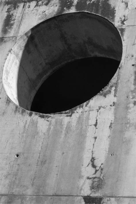 Free Images Black And White Hole Wall Column Concrete Circle