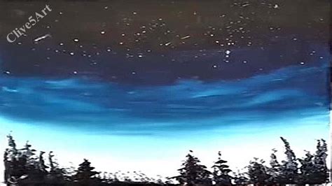 Easy Night Sky Acrylic Painting For Beginnersacrylic Painting