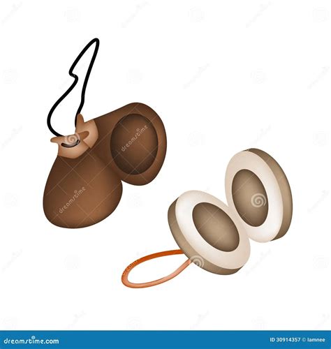 Castanets Instrument Clipart Castanets Stock Vector Illustration Of