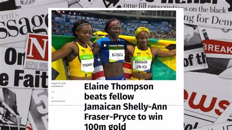 Elaine Thompson Beats Fellow Jamaican Shelly Ann Fraser Pryce To Win 100m Gold Youtube