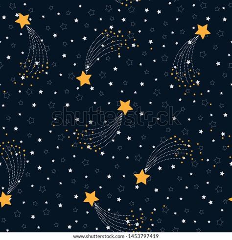 Vector Seamless Pattern Space Stars On Stock Vector Royalty Free