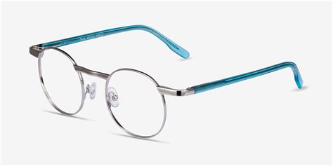 Task Round Silver Full Rim Eyeglasses Eyebuydirect Canada