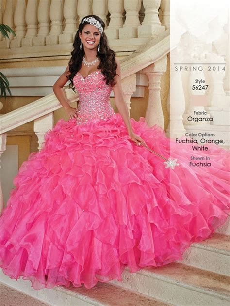 Buy Hot Pink Quinceanera Dresses Fashionable Beads