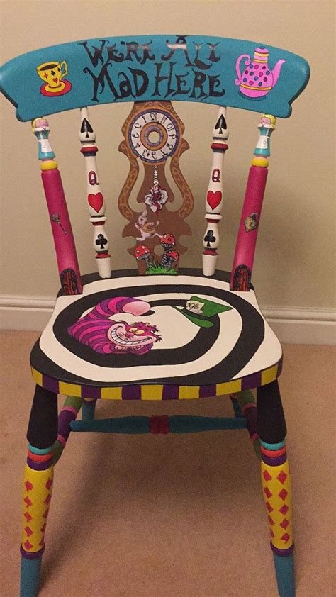Alice In Wonderland Chair Etsy Uk In 2023 Art Chair Alice In