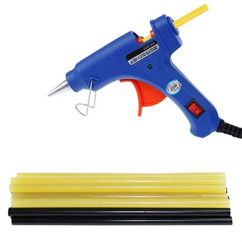 Hot Glue Gun With 20pcs Melting Glue Sticks For Sealing And Decoration