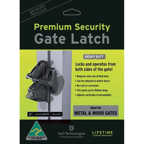 D D Technologies LokkLatch Deluxe Gate Latch I N 4150111 Bunnings