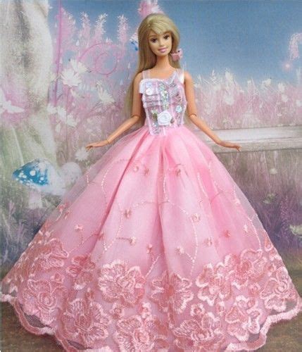 Fashion Royalty Princess Pink Dress Gown Clothes For Barbie Doll