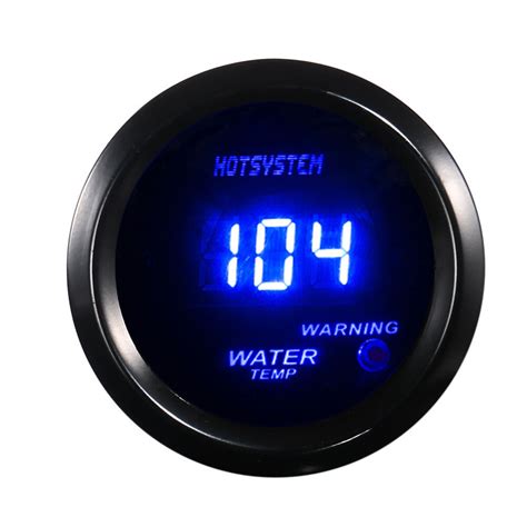 Hotsystem 2 52mm Blue Digital Led Celsius Water Temp Temperature Gauge Black Ebay