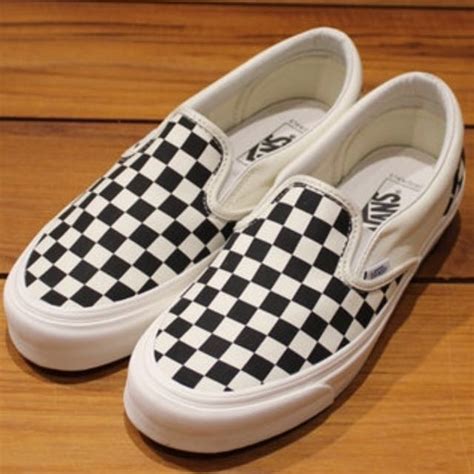 Vans Vault Og Classic Slip On Lx Checkerboard Mens Fashion Footwear