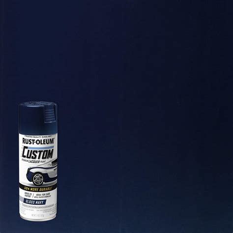 Rust Oleum Automotive 11 Oz Gloss Navy Custom Lacquer Spray Paint 6