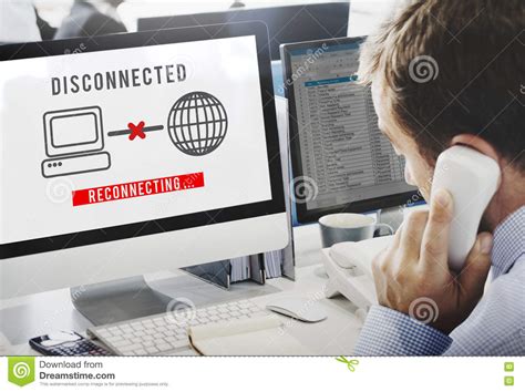 Disconnected Disconnect Error Inaccessible Concept Stock Photo Image