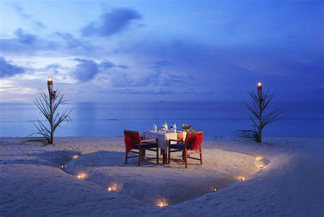 Free Wallpapers Night Beach Dinner Candles Ocean Romance Sunset