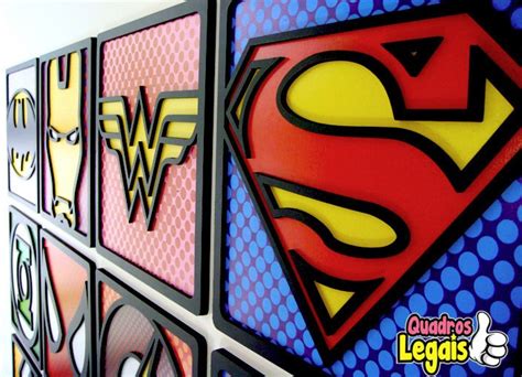 Quadro Super Heróis Batman Dc Comics Superman R 2990 Em Mercado Livre