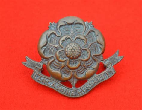 British Army Lancashire Hussars Imperial Yeomanry Genuine Cap Badge