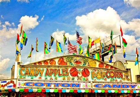 Candy Apple Carnival Food Vendor With Flags Photograph By Eye Shutter
