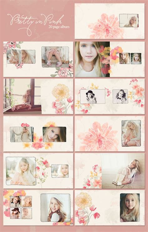 Pretty In Pink Watercolor Album On Sale 50 Photobook Design Photo