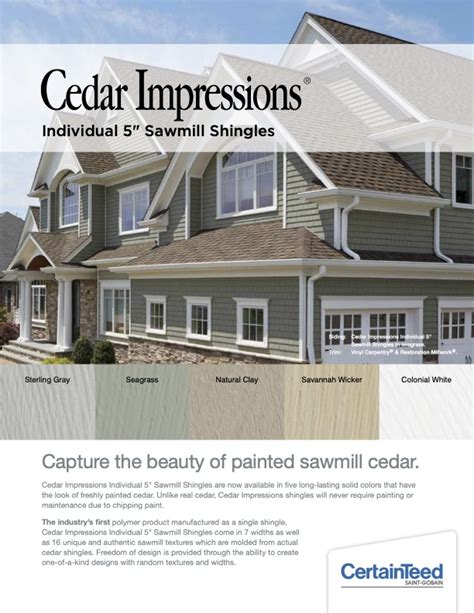 Certainteed Cedar Impressions Capital Forest Products