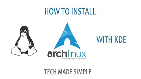 How To Install Arch Linux Uefi With Kde Youtube