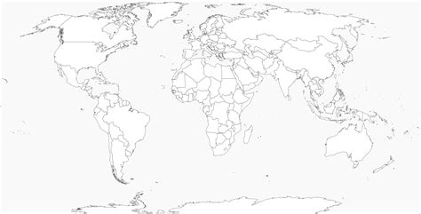 Carte Du Monde Vierge La Carte Du Monde Vierge