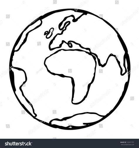 Globe Vector Doodle Planet Earth Stock Vector 152071751 Shutterstock