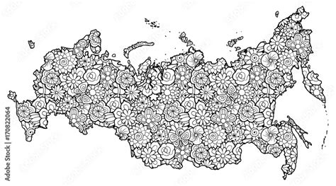 Russian Map Coloring Page
