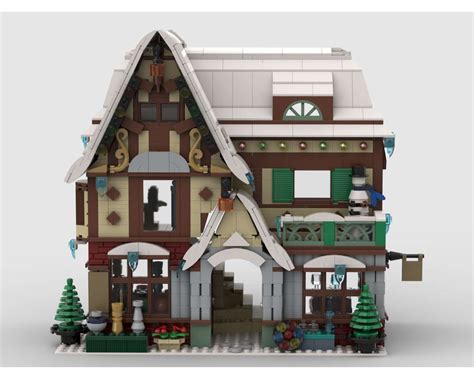 Lego Moc Winter Village Arts And Crafts Center By Brickwood Creations