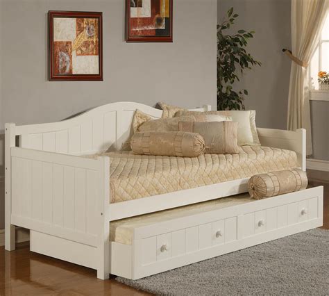 Gorgeous Full Size Daybed With Trundle And Storage Drawer White
