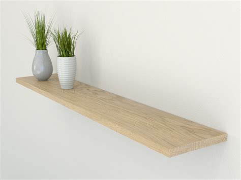 White oak floating shelves are available in standard sizes or can be custom made to your specifications. Thin Oak Floating Shelf | Oak Floating Shelves | Slim Oak ...