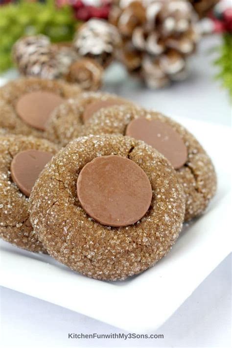 Soft Gingerbread Thumbprint Cookies Are A Great Addition To Your