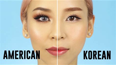 American Vs Korean Style Makeup 2017 Youtube