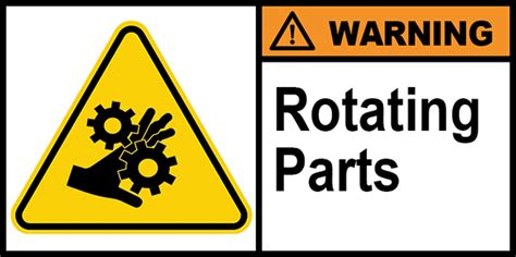 Safety Stickers Warning Rotating Parts W011 Southern Cross